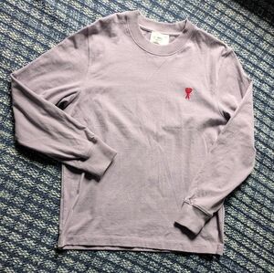 Ami Lavender Crewneck Long Sleeve Shirt